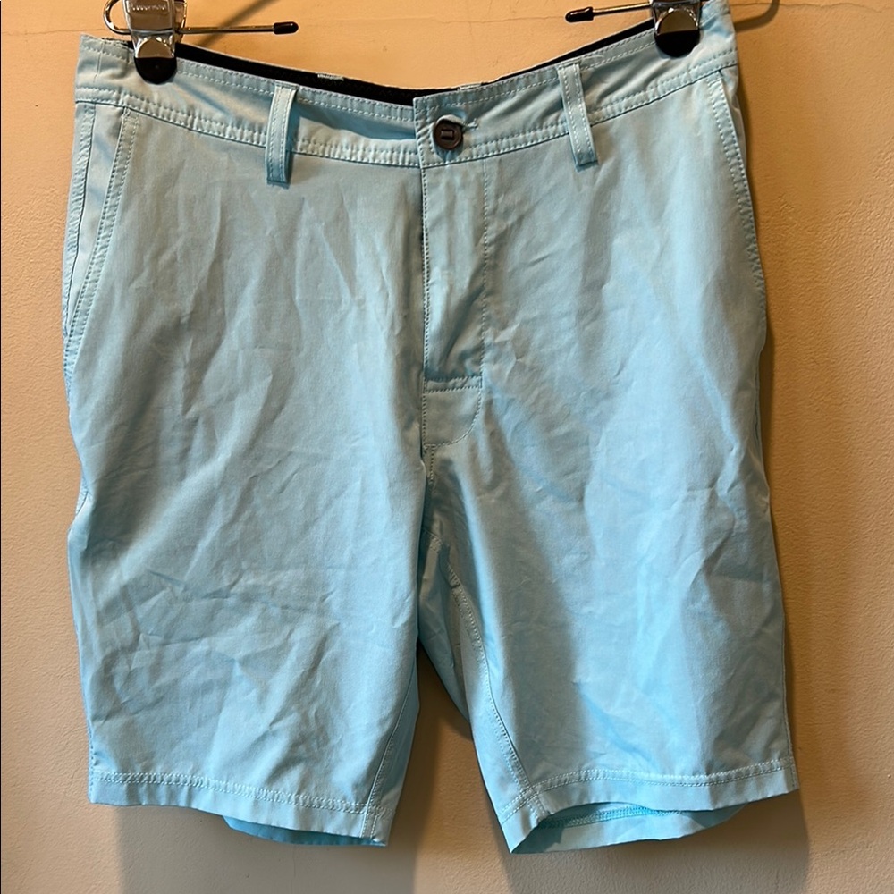 Quiksilver Blue Flat Front Shorts Lightweight Casual